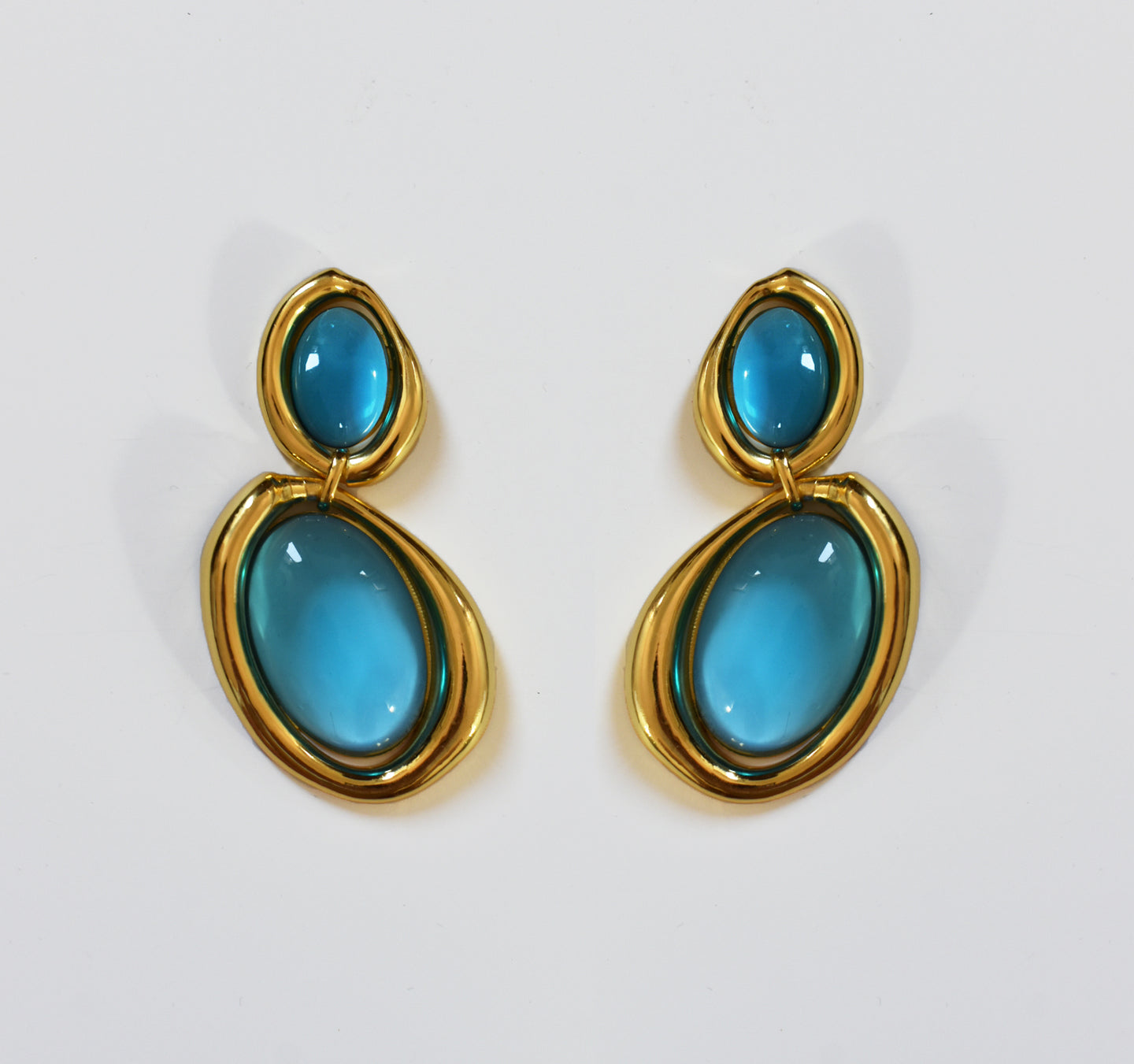 Mermaid blue earrings