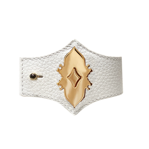 Leone e Stella Leather Bracelet White