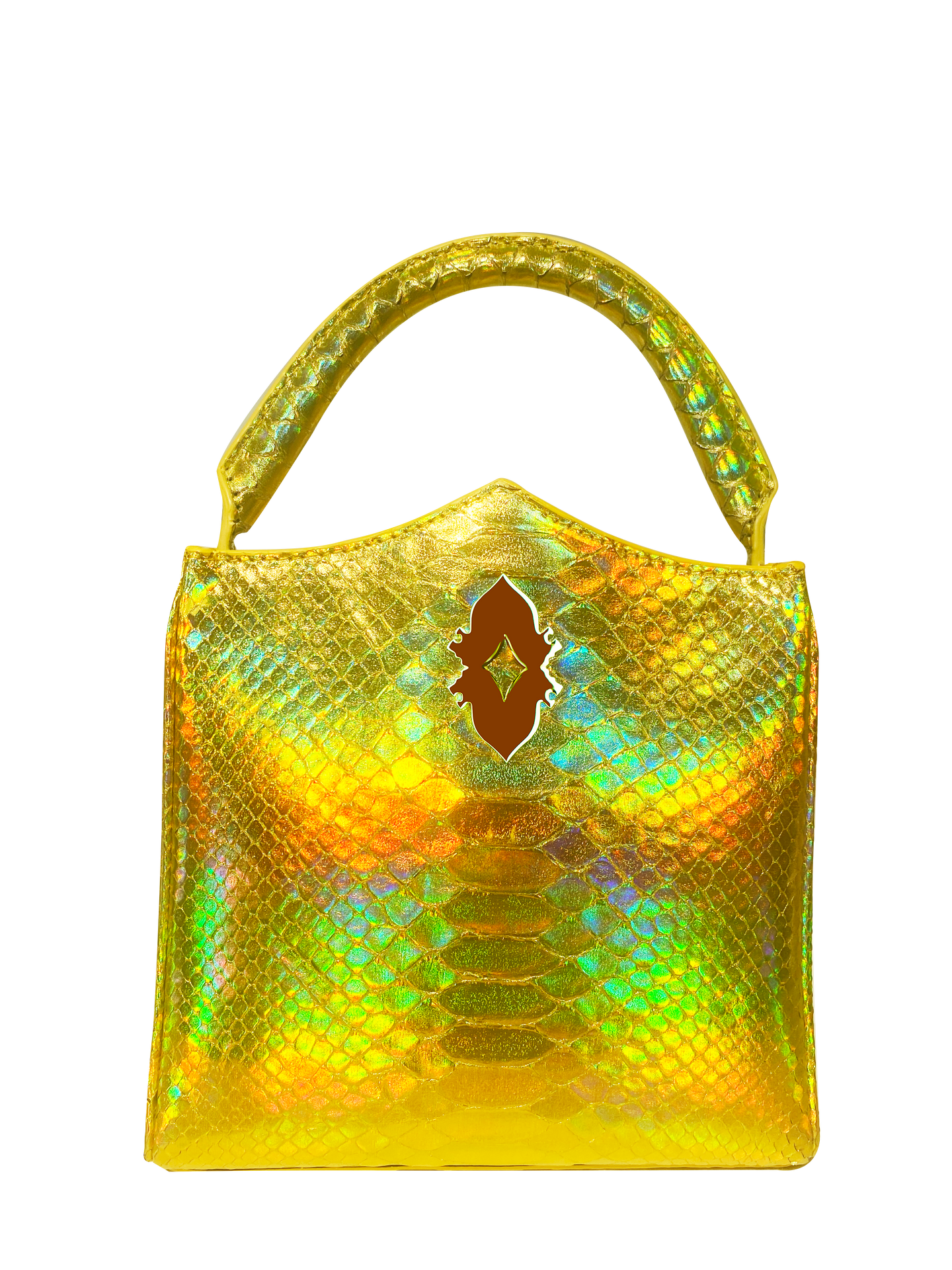 Exotic Holographic Gold Python Gem